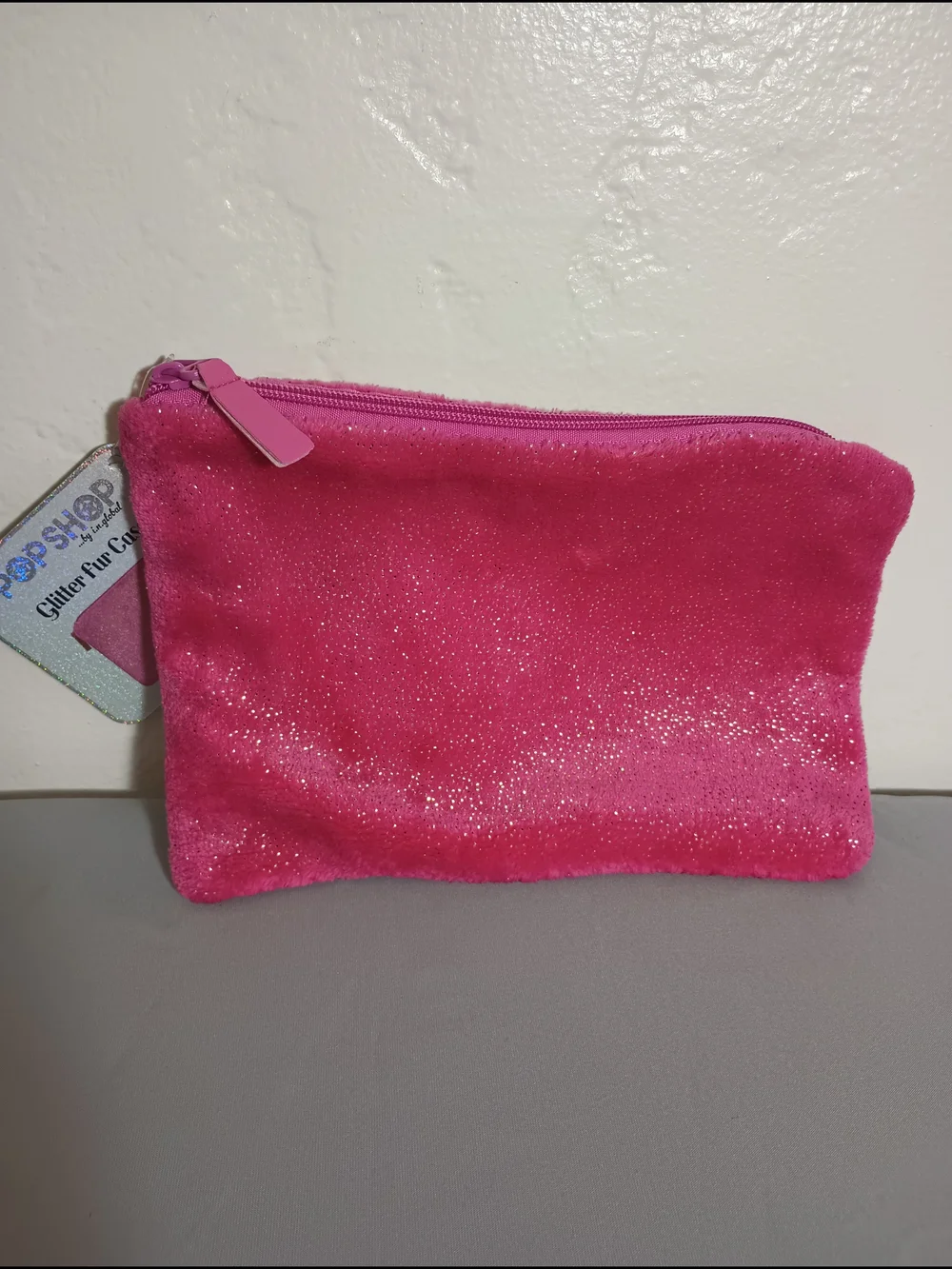 Pop Shop Pink Glitter Fur Tablet Case